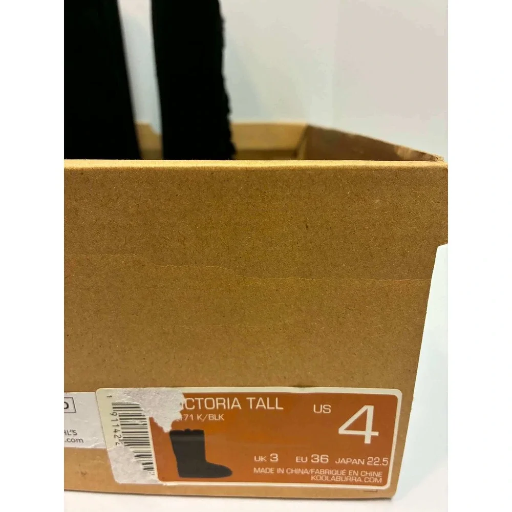 Koolaburra by UGG Victoria Tall Boots Womens 4 Black Suede Bow Detail